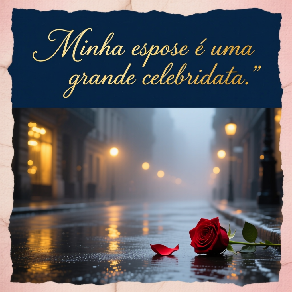 Minha esposa é uma grande celebridade.